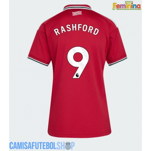 Camisa de time de futebol Manchester United Marcus Rashford #9 Replicas 1º Equipamento Feminina 2026-27 Manga Curta
